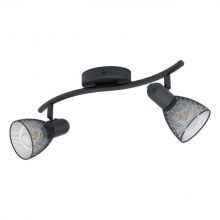 carovigno lampa sufitowa czarna 2xe14